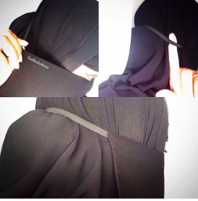 Half Niqab Black