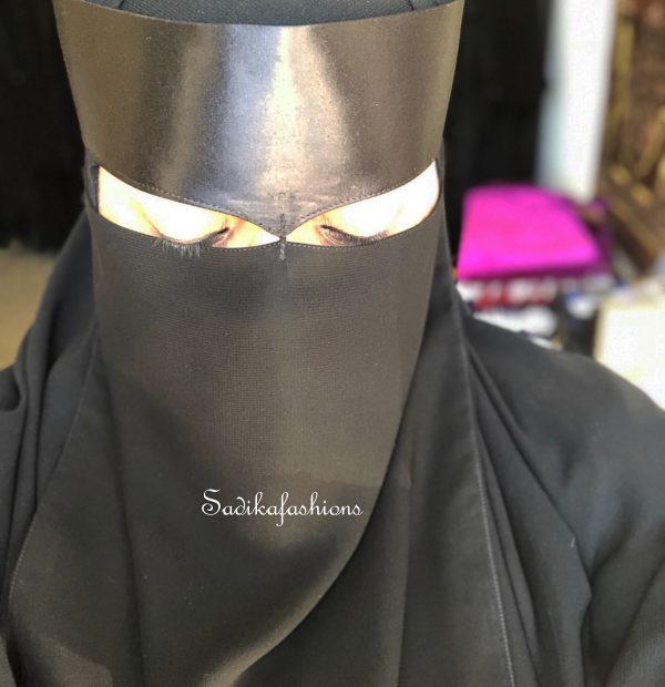 Satin Point Connect  Plain Niqab - Image 2