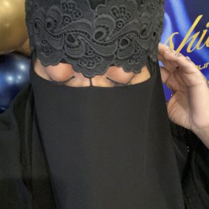 Fan Floral Lace Niqab w/ String