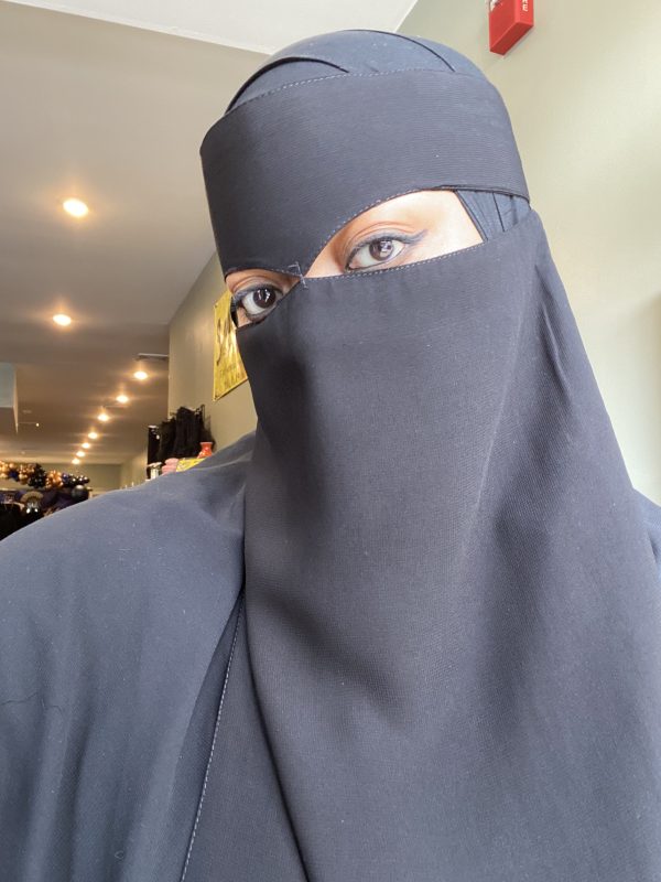 Point Connect Plain Niqab Black - Image 2