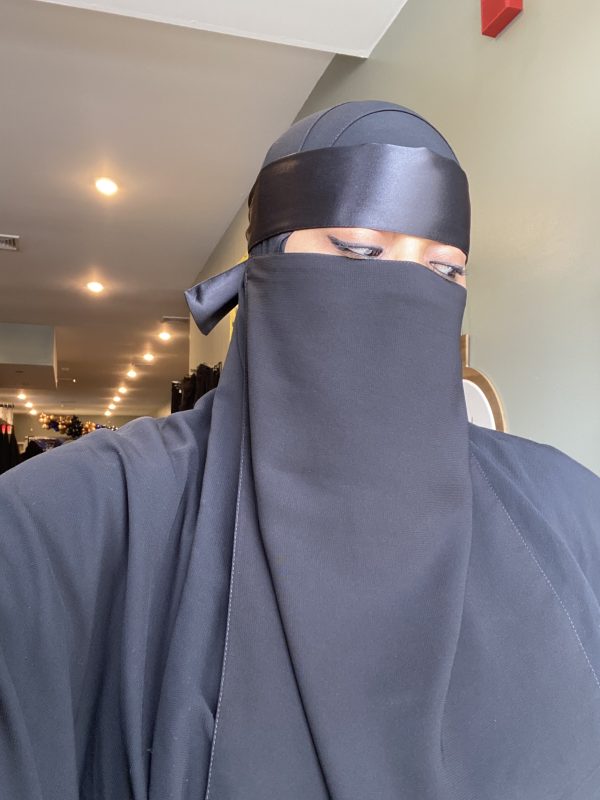 Satin Band Plain Niqab