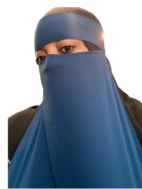 Plain Teal Blue Niqab