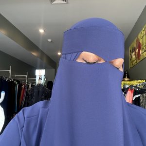 Plain Blue Point Connect Niqab