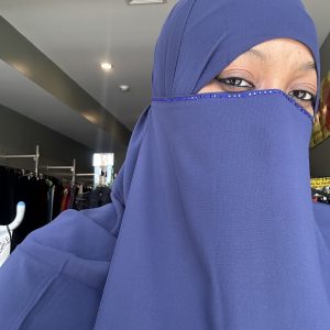 Half Niqab w/ Stone Nose Line Blue