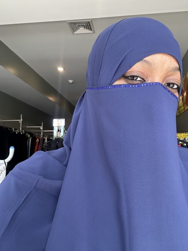 Half Niqab w/ Stone Nose Line Blue