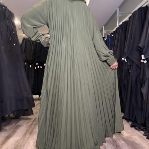 Olive Pleated Back Open Abiyah