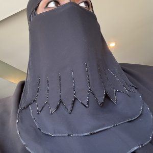 3 Layer Zig Zag Stone Design Niqab