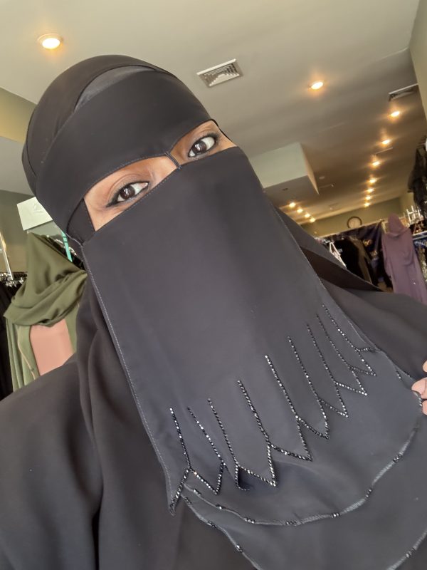 3 Layer Zig Zag Stone Design Niqab - Image 2