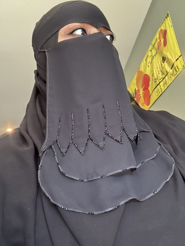 3 Layer Zig Zag Stone Design Niqab - Image 3
