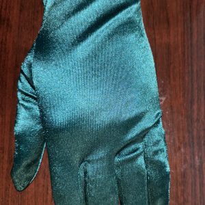 Green Wrist Satin Gloves