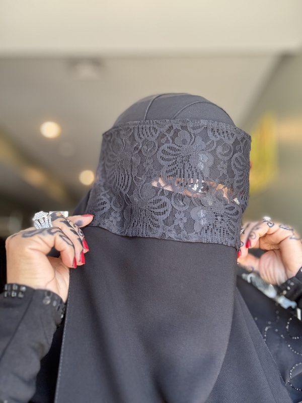 Flower Lace Screen Niqab - Image 2