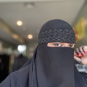 Flat Glitter Trim Band Niqab