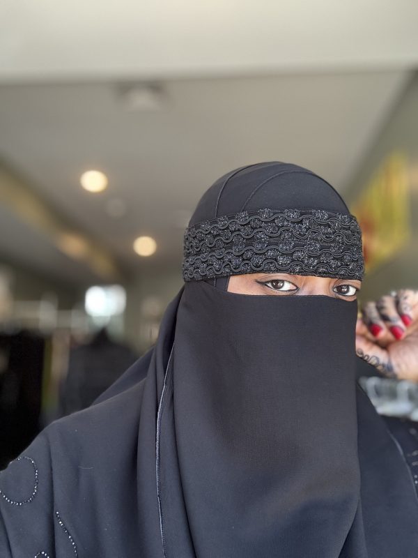 Flat Glitter Trim Band Niqab