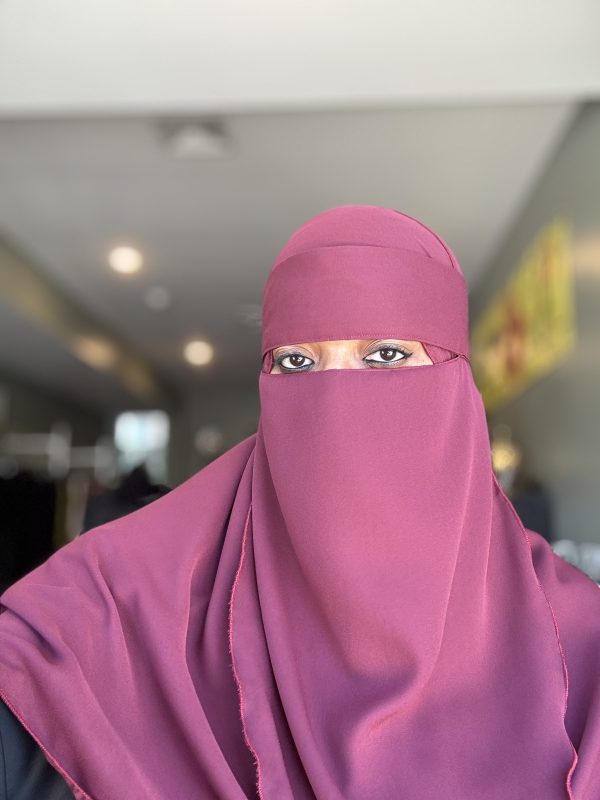 Plain 2pc Burgundy Shaylah & Niqab Set