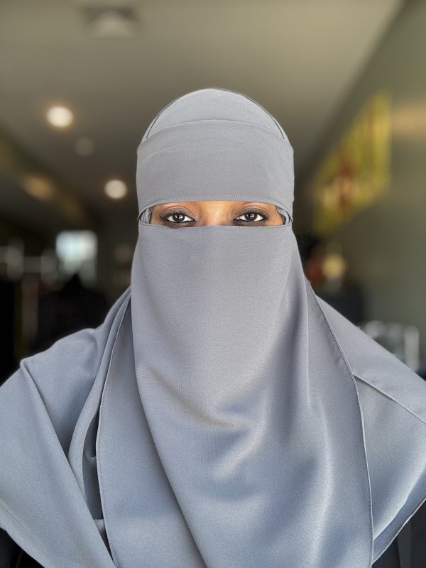 Plain 2pc Grey Shaylah & Niqab Set
