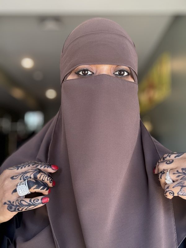 Plain 2 pc Light Brown Shaylah & Niqab Set