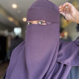 Plain 2pc Plum Shaylah & Niqab Set