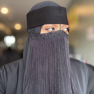 Long Fringe Niqab Overlay