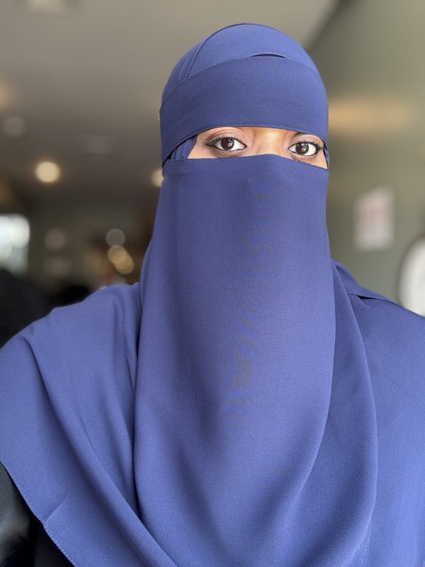 Plain 2pc Blue  Shaylah & Niqab Set - Image 2