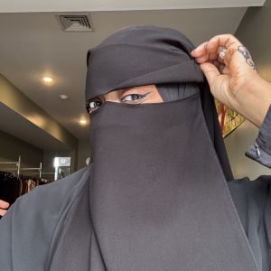 Makeup Niqab w/ Overhead Hood Attached