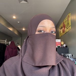 Plain Brown Half Niqab & Shaylah Set