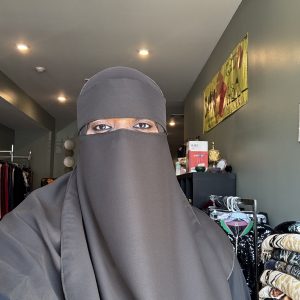 Plain Olive Green Shaylah & Niqab Set