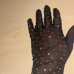 Sheer Rhinestone Gloves