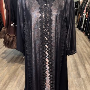 Sheer Lace Trim/ Pleated Side Duster