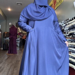 Pleated Pocket Abiyah w/ Shaylah Blue,Green,Burgundy,Black