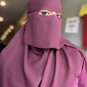Plain 2pc. Maroon Shorty Niqab & Shaylah Set