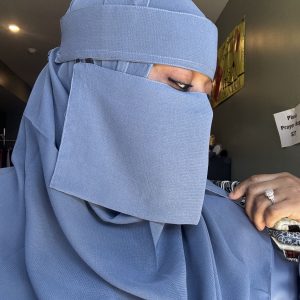 Plain 2pc Grey Shorty Niqab & Shaylah Set
