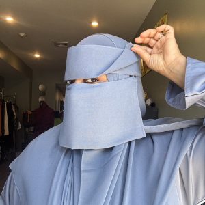 Grey Makeup Shorty Niqab